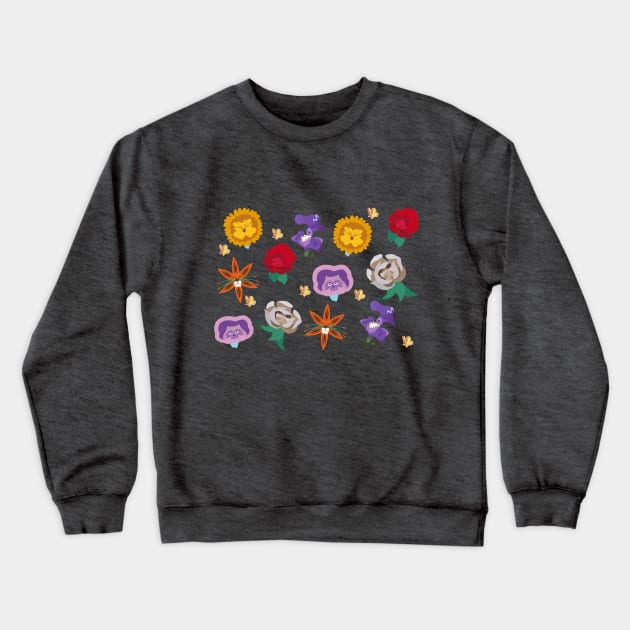 Wonderland Flowers Crewneck Sweatshirt by magicmirror